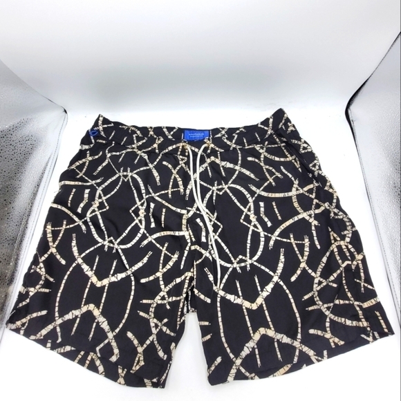 Scotch and Soda Mid-length Black and Cream Tribal printed Swim Shorts Size M - Picture 16 of 16